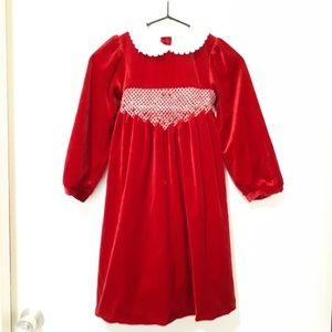 🔥Little Bitty Christmas Velvet Red Dress SZ 6X